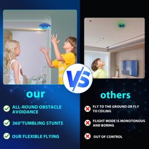 Kids Mini UFO Drone with LED Lights – Hand Operated Flying Toy