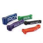 Iron Neck Power Bands – Heavy Duty Resistance Bands – Power Resistance Bands Set – Men’s or Women’s Pullup Bands/Fitness Bands – Premium Workout Bands for Rehab and Strength Training, Set of 5