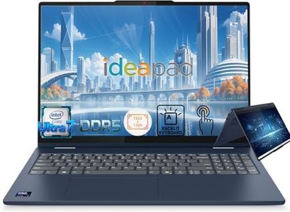 Lenovo IdeaPad 5 2-in-1 Convertible Laptop, 16" WUXGA IPS Touchscreen Display, Backlit Keyboard, Intel Core Ultra 7 255U CPU (12 Cores, 5.2 GHz), 32GB LPDDR5 RAM, 1TB SSD, WiFi 6, 1080P Webcam