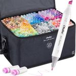 Ohuhu 320 colours Dual Tips Permanent Marker Pens Art Markers for Adults, Highlighter Pen with Carrying Case for Drawing Sketching Adult Colouring Highlighting and Underlining