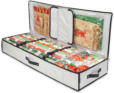 HEKCUIX Christmas Gift Wrapping Paper Storage Containers,40 inch Large Capacity Storage Containers for Gift Wrapping Paper,Ribbon and Packaging Bag.Durable 600D Oxford Polyester Fiber Material (GREY)