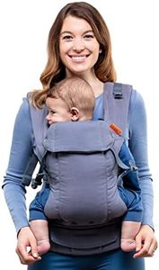 Beco Gemini Babytrage Neugeborene ab Geburt bis Kleinkind - 4 Tragepositionen Baby Trage aus 100% Baumwolle - Babytrage ab Geburt, Ergonomischer Baby Carrier mit verstellbarem Sitz, 3-16 kg (Grau)