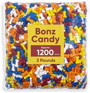 Bone Shaped Bonz Candy - Approx 1200 Bone Candy For Kids - 3 Pound Of Bulk Vending Candy - Dog Bonz Candy