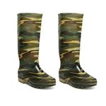 VM Industries Olive Green Color Dual Density Rubber Gumboot (Olive Green, 7)