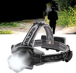 Rechargeable Headlamp Flashlight for Adults, 100000 Lumens XHP160 LED Headlights Bright 4 Modes Head Lamps Zoomable Halloween Head Light for Outdoor Fishing Camping Running Cycling Construction