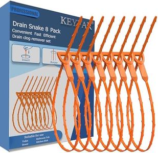 8 Pack 25inch Drain Snake Clog Remover, Drain Hair Remover, Sink Snake Drain Auger Cleaner Tool For Bath Tub, Toilet, Kitchen Sink, Sewer