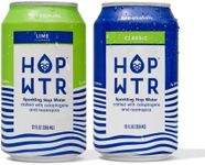 HOP WTR Sparkling Hop Water, Classic 6 Pack, Lime 6 Pack, Sugar Free, Low Carb Non Alcoholic Drinks, NA Beer, Adaptogen Drink, No Calories, Adaptogens & Nootropics for Added Benefits, 12 oz Cans