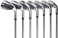 Cobra Golf 2021 RadSpeed One Length Iron Set Satin Chrome-Blue-Red (Men's Right Hand, UST Recoil 460-480 ESX, Reg Flex, 5-GW), Standard