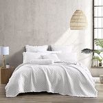 Brielle Home Quilt Set, White, Twin/Twin XL