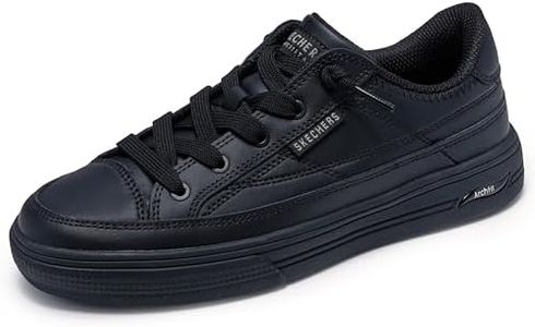 Skechers Women's Arch Fit Arcade Bungee Slip Reistant Health Care Professional Shoe, Black, 8