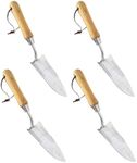 GARDEN GURU Eco Transplanter Trowel Shovel- 100% Recycled Stainless Steel - Rust Resistant - FSC Certified Wood Ergonomic Handle - Perfect Tool for Gardening Weeding Transplanting and Digging (4 Pack)