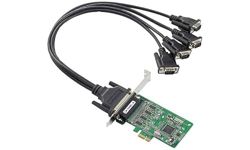 MOXA CP-104EL-A-DB9M 4 Port PCIe Board, w/ DB9M Cable, RS-232, Low Profile