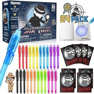 Joycover Invisible Ink Pen with UV Light for Kids, 24 Pack Spy Pen and Notebook, Spy Party Favors for Kids 4-8 8-12, Classroom School Prize Goodie Bag Stuffers, Christmas Birthday Gift for Boys Girls