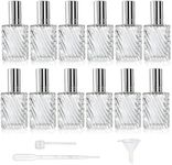 YU FENG 12pcs Glass Perfume Atomizer Spray Bottles Empty Refillable with Funnels Pipettes Dispensers for Essential Oil