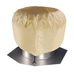 Turbine Roof Vent Cover,Vent Cover,Turbine Vent Roof Ventilator Cover,Heavy Duty Water Resistant Oxford Roof Vent Dust Cover with Hem Drawstring (S:12"x17.5", Beige)