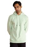 DAMENSCH Men's Cotton Hooded Neck Hoodies (DAM-CH-ES1-SWM-L_Shadow Mint_L)
