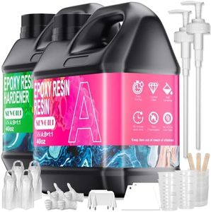 Epoxy Resin Kit, Crystal Clear Epoxy Resin, Bubble Free, Anti Yellowing Art Resin, Suitable for Casting, DIY, Resin Art, Resin Epoxy Molds, Jewelry, Easy to Use