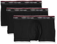 Tommy Hilfiger Men Low-Rise Boxer Short Trunks Cotton Pack of 3, Black (Black), L