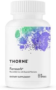 THORNE Ferrasorb - 36 mg Iron with Essential Nutrients - Complete Blood Support Formula - Elemental Iron, Folate, B and C Vitamins for Optimal Absorption - Gluten-Free - 60 Capsules