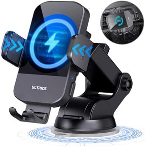 ULTRICS Wireless Car Charger, 15W Fast Charging Car Phone Holder Wireless Charger with Auto Clamping Air Vent Car Phone Mount for iPhone 16/15 Pro Max/14/13/12, Galaxy S24 Ultra/S23/S22, OnePlus Pixel
