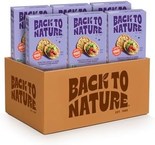 Back To Nature Roasted Garlic & Herb Stoneground Wheat Crackers, Dairy Free, Non GMO, 5 Ounces (Pack Of 6)