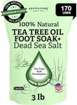 Aromasong Tea Tree Foot Soak with Dead Sea Salt - Pedicure Foot Soak - Athlete's Foot Soak - Eliminates Odor - Made in USA