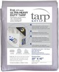 Kotap 10 x 20 Ft. Ultra Heavy-Duty Protection/Coverage Tarp, Superior Weave for Greater Longevity, 16-mil, Reversible, Multi-Use, Waterproof, Silver-White, 1-Pack (TUH-1020)