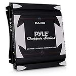 Pyle 2 Channel Car Stereo Amplifier - 1400W Dual Channel Bridgeable High Power MOSFET Audio Sound Auto Small Speaker Amp w/ Crossover, Bass Boost Control, Gold Plated RCA Input Output -PLA2200, Black