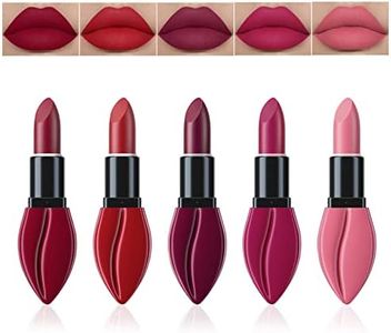 Pure Vie Lipstick Set 5Pcs Matte Liquid Lipstick Non-stick Long Lasting Lip Gloss Kit High Shine for Fuller Looking Lips, Pigmented Lip Makeup Gift Sets for Girls and Women