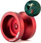 YoyoFactory DV888 Metal Yo-Yo - Red (beginner friendly yoyo, spare string and tips included)