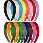 Waydress 16 Pieces Plastic Headbands with Teeth Simple Hard Headbands Wide Anti-slip Hair Bands Craft Headband Hoops for Women DIY Hair Accessories(1 Inch,Classic Color)