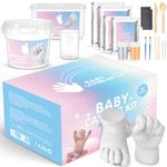 Taricor 3D Baby Hand Casting Kit, Non-Toxic Baby Hand and Foot Casting Kit with Paints, Skin-Safe DIY Baby Plaster Casting Kit Personalised Keepsake Baby Shower Gifts for New Mums Dads