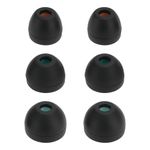 The Lord of the Tools 6 Pairs Soft Silicone Earbuds Compatible with Sony WI-XB400 WF-C500 Replacement Ear Tips In-ear Soft Plugs Black (2 Pairs Each S/M/L)