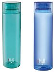 Cello H2O Bpa Free Plastic And Leak-Proof Bottle, 1 Liters- 2 Pieces, Assorted