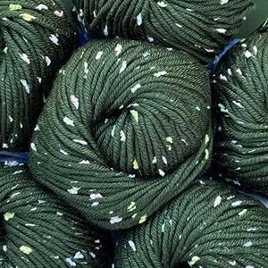 Tweed Twinkles Soft Baby Yarn for Crocheting, 8 Skeins, 696Yds/400G, Free Patterns - Acrylic Baby Blanket Knitting Yarn with Flecks - Size 3 DK Light Worsted Weight - Hunter Green