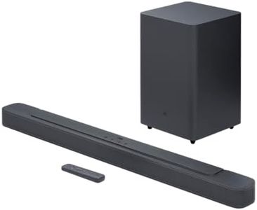 JBL SoundBar 2.1 Deep Bass MK2 Television Speaker for Home Entertainment Sound System, Sleek and Compact Design with JBL Surround Sound, Black