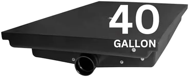 Ameri-Kart 40 Gallon RV Black Water Tank, Leak-Proof RV Water Storage Tank for Toilets in Campers, Trailers, Motorhomes, and RVs, End Discharge, 57.5" x 29" x 8.5" (HT-1024)