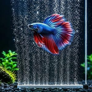 Aquarium Bubble Strip for Fish Tank, Bubble Wall with Nano Air Stone, Bubble Curtain for Aquarium, Oxygen Diffuser and Fish Tank Bubbler Decorations, Self-Sinking Design