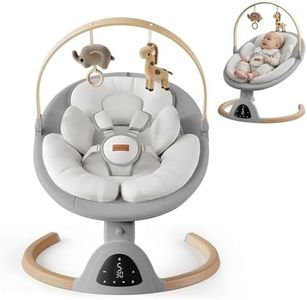 TinyGlow Baby Swings for Infants, Electric Baby Swing with Remote Control