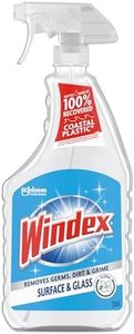 Windex Surface and Glass Cleaner, Multi Purpose Spray for Greasy Surfaces, Mirrors, and Glass, Floral Scent, 750mL, 1 Count