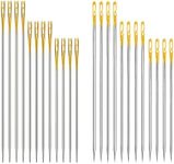 Sewing Needles, 24 PCS Self Threading Needles for Sewing, Embroidery (6 Size)