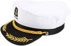 Abaodam Yacht Captain Hat Captain Costume Hat Adult Yacht Boat Ship Sailor Cap Marine Admiral Hat for Costume Accessory Marine Admiral Hat