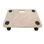 Move-It Platform Dolly With Grip Pads, Heavy-Duty Anti-Slip Transport Roller Trolley For Moving Furniture & Equipment, 180kg Load Capacity, Wooden (45 x 30cm)