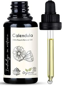 Aroma Tierra Calendula Oil - 100% Pure & Organic - For Face, Dry & Irritated Skin, Hair, Baby, Body, Massage - 30ml