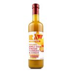 Raw Health Raw Apple Cider Vinegar Blend with Turmeric & Ginger, 500 ml - Certified Organic, Unfiltered & Vegan-Friendly