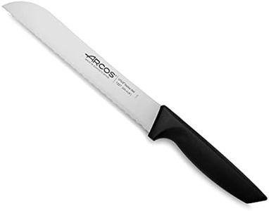 Arcos Serie Niza - Cuchillo Panero - Hoja serrada de 200 mm - Mango Color Negro