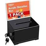 VOISEN Acrylic Donation Box with Lo