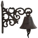 Woodside Cast Iron Door Bell, Classic/Antique/Vintage Style for Front Door and Garden, Decorative & Functional