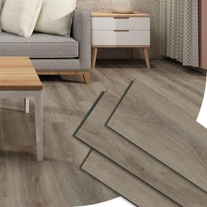 19.56 Sq.Ft SPC Vinyl Flooring Plank Click‑Lock Rigid Core Wood Look Luxury Waterproof Floor Tile 5 Planks with IXPE Pad 9"×62.6" x8 mm 30mil Wear Layer Scratch Resistant,Verbier Festival