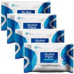 BULK Disinfectant Wipes - Hand Sanitizer Wipes - 75% Alcohol Wipes, 4 x 80 pack, All-Purpose Wet Wipes Disinfecting Wipes Woven (320 Wipes)